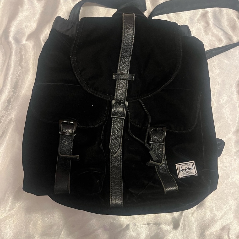 Herschel Supply Co Black Velvet/leather Dawson backpack